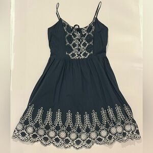 Guess Navy Blue & White Eyelet Lace Dress, 6